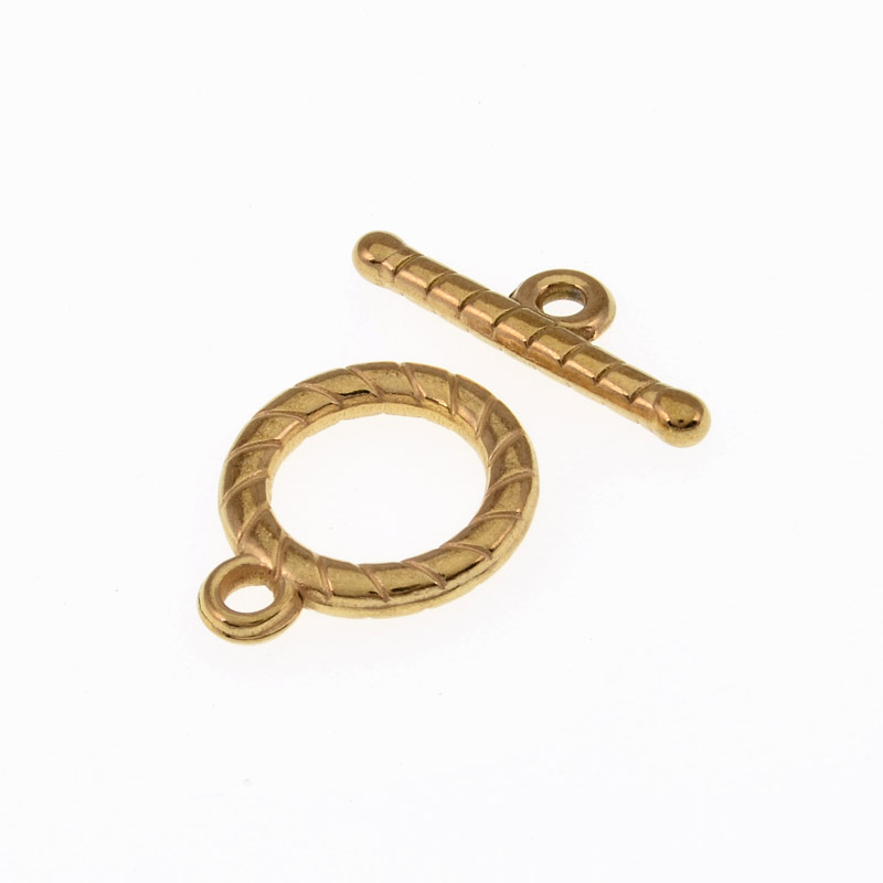 Тогл із нержавіючої сталі, 21,5х19 мм, Золото (STL-055419)