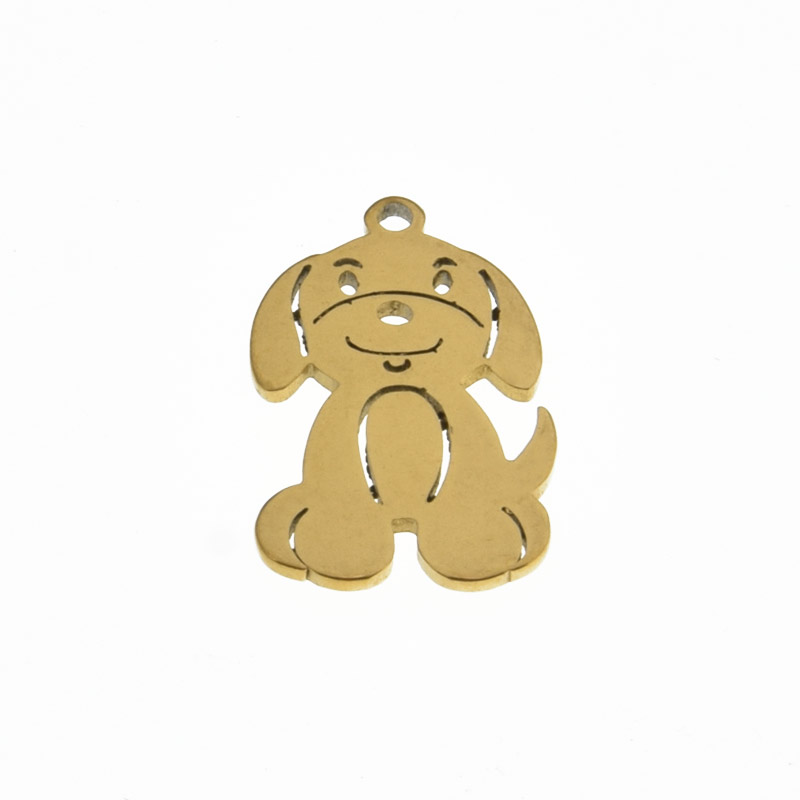 Підвіска з нерж. сталі Собачка, 17х11 мм, Покриття 18 kt (STL-059151)