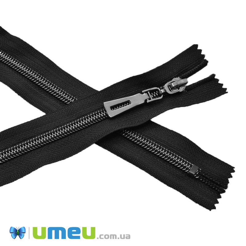 Молния спиральная неразъемная Сильвер, 16 см, Тип 7, Черная, Черный (ZIP-045192)