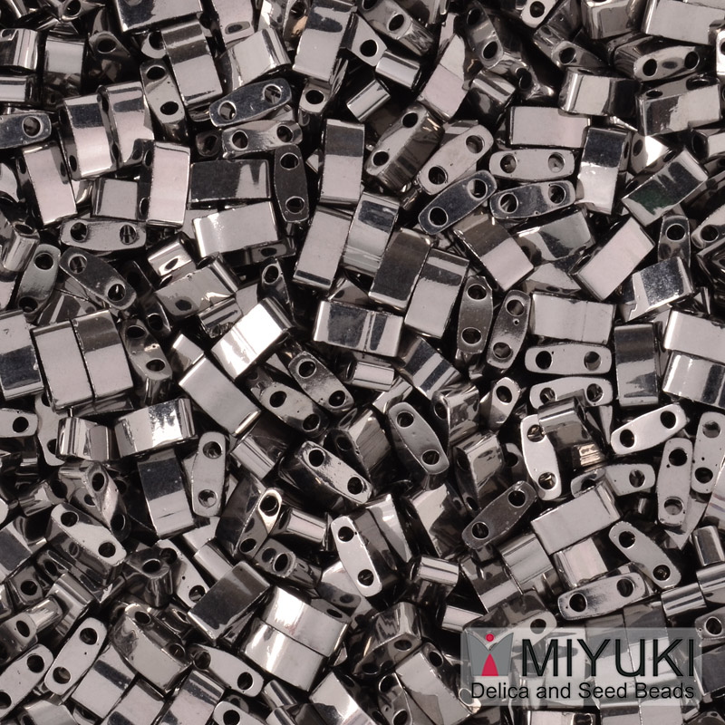 Бисер японский Miyuki HALF TILA №190, 5х2,3 мм, Nickel plated (BIS-053342)