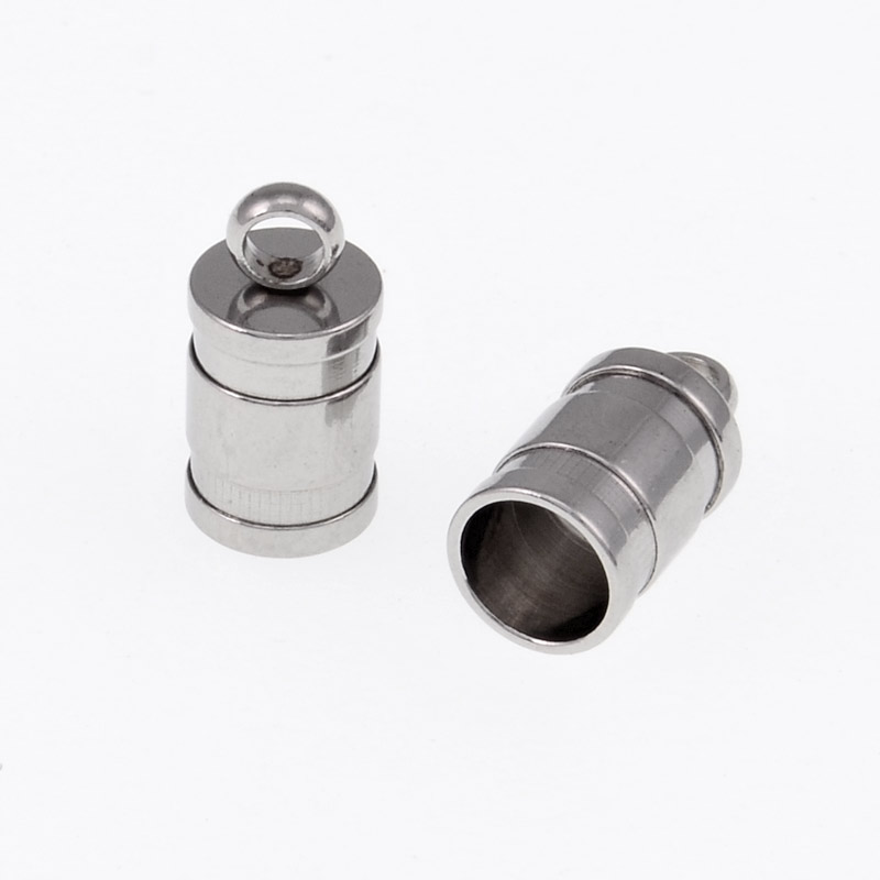 Ковпачок з нержавіючої сталі, 10х5 мм, Темне срібло (STL-055517)