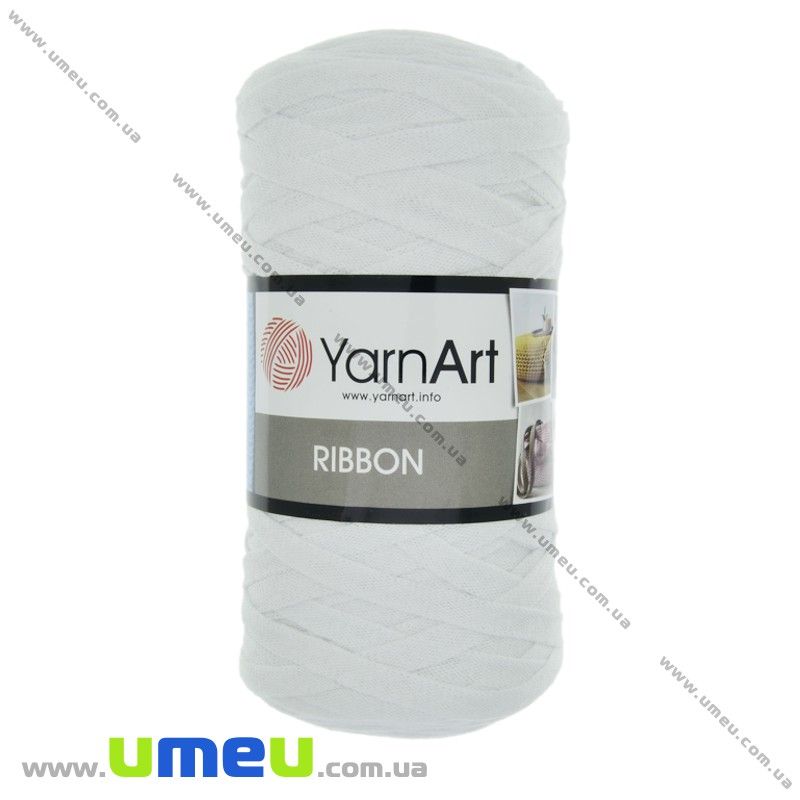 Пряжа YarnArt Ribbon 250 г, 125 м, Белая 751 (YAR-029675)