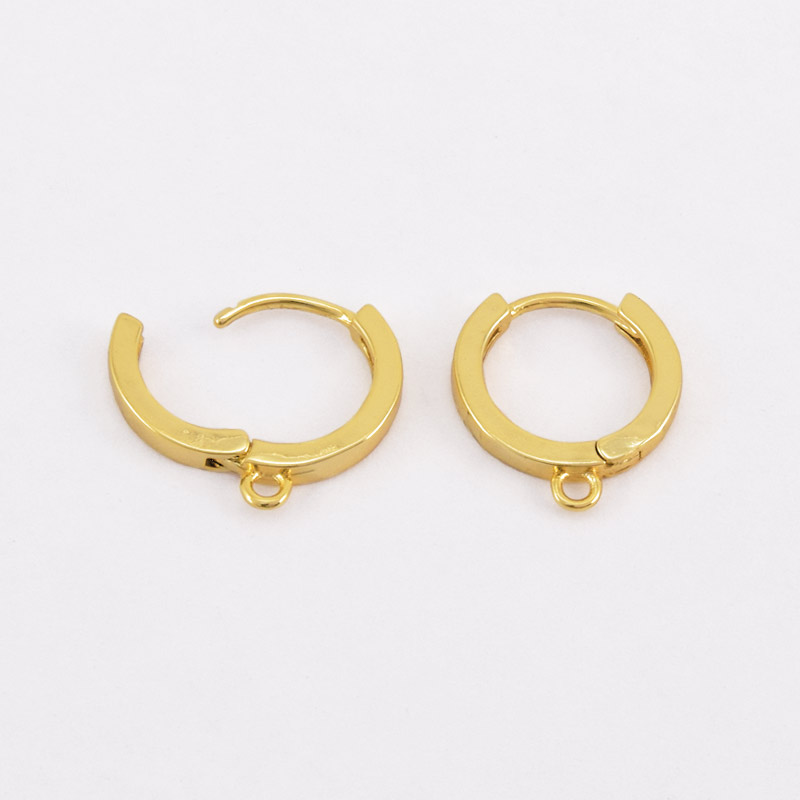 Швензи круглі, Латунь з покриттям 18 kt, 14х13х2 мм (OSN-059024)