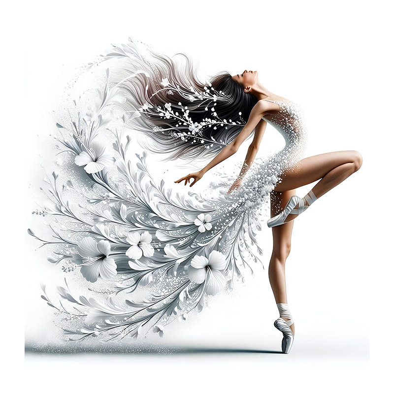 Набор алмазной живописи на подрамнике 30х30 см, В ритме цветов (SXM-061161)