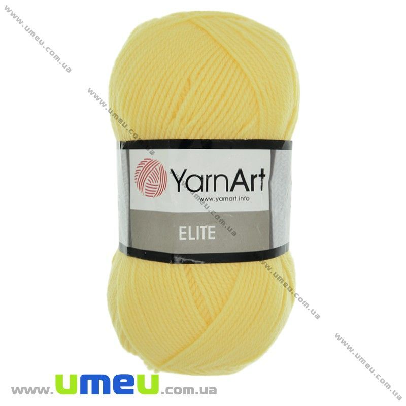 Пряжа YarnArt Elite 100 г, 300 м, Желтая 216 (YAR-025387)