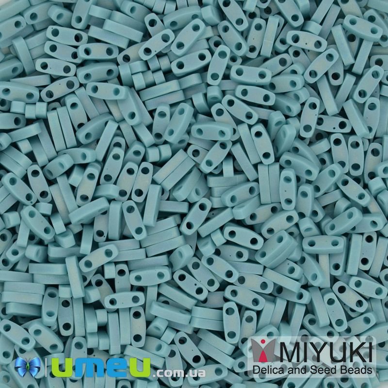 Бисер японский Miyuki QUARTER TILA №412FR, 5х1,2 мм, Бирюзовый матовый (BIS-046090)