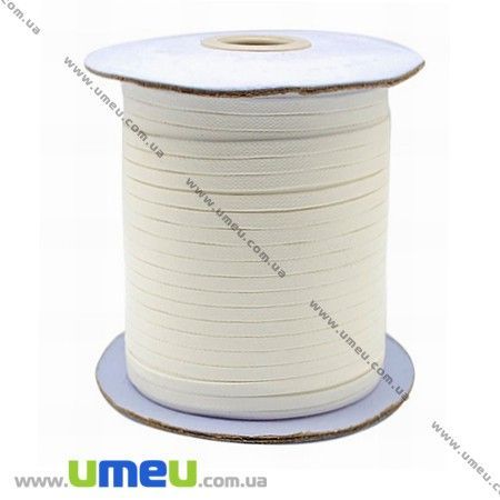 Полиэстеровый шнур плоский, Белый, 4 мм (LEN-007055)