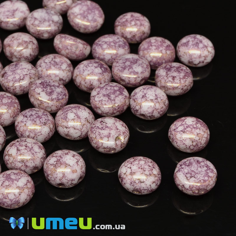 Намистина чеське скло Preciosa Candy 8х5 мм, №02010 / 15496, Бузкова (BUS-040605)