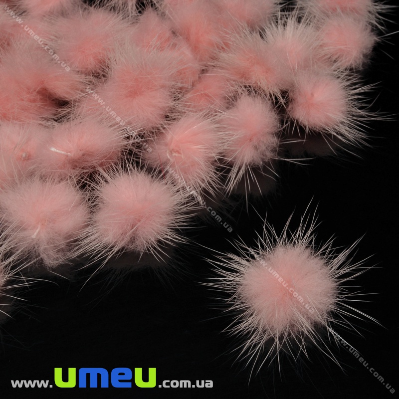 Помпон норковий 2-2,5 см, Персиковий (DIF-036109)