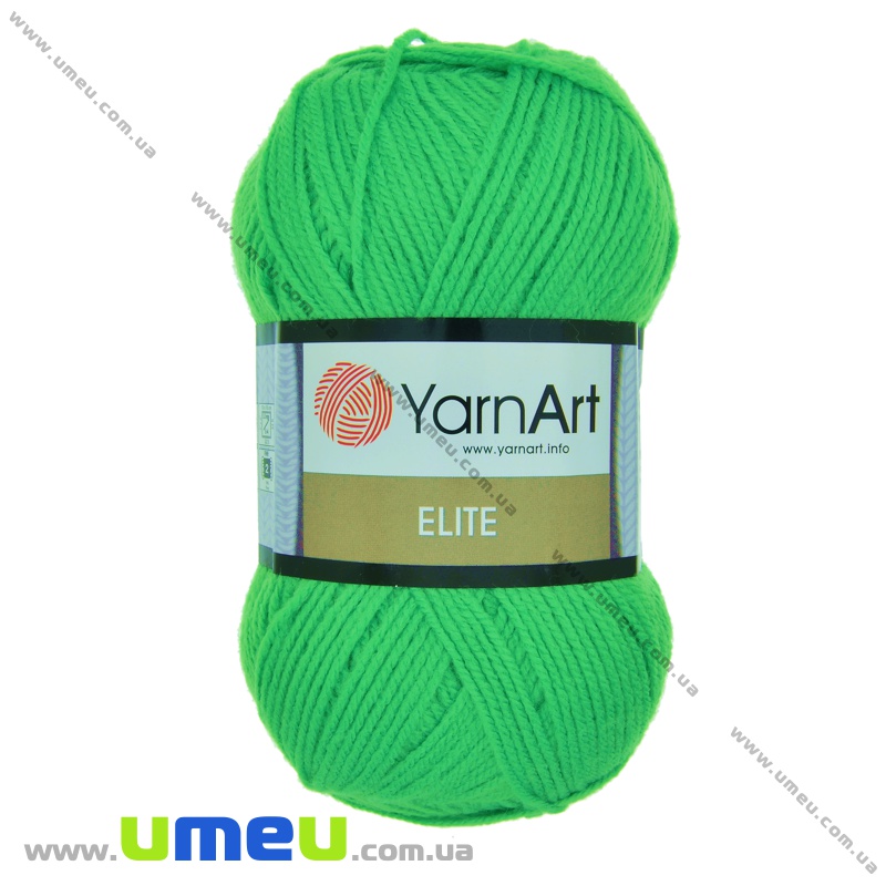 Пряжа YarnArt Elite 100 г, 300 м, Салатова 8233 (YAR-034920)