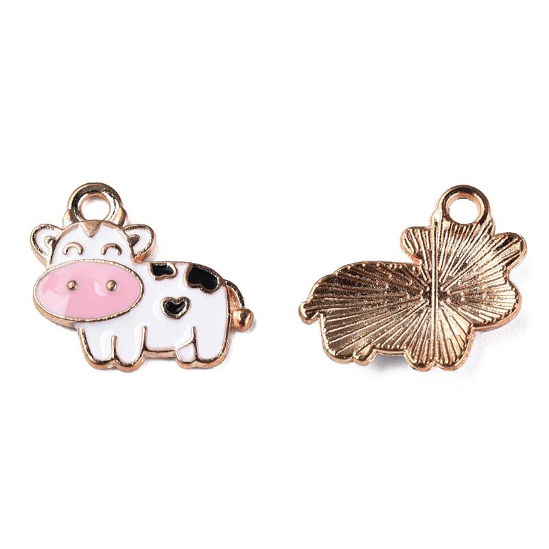 Подвеска метал. Коровка, 19х17 мм, Золото (POD-053599)