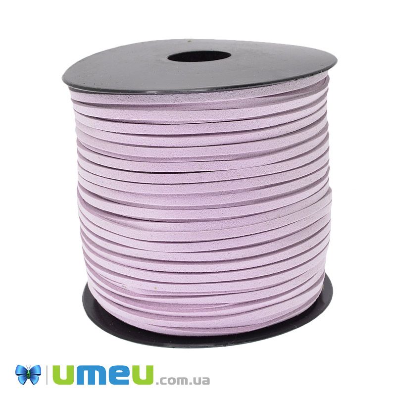 Замшевий шнур, 3 мм, Бузковий (LEN-044177)