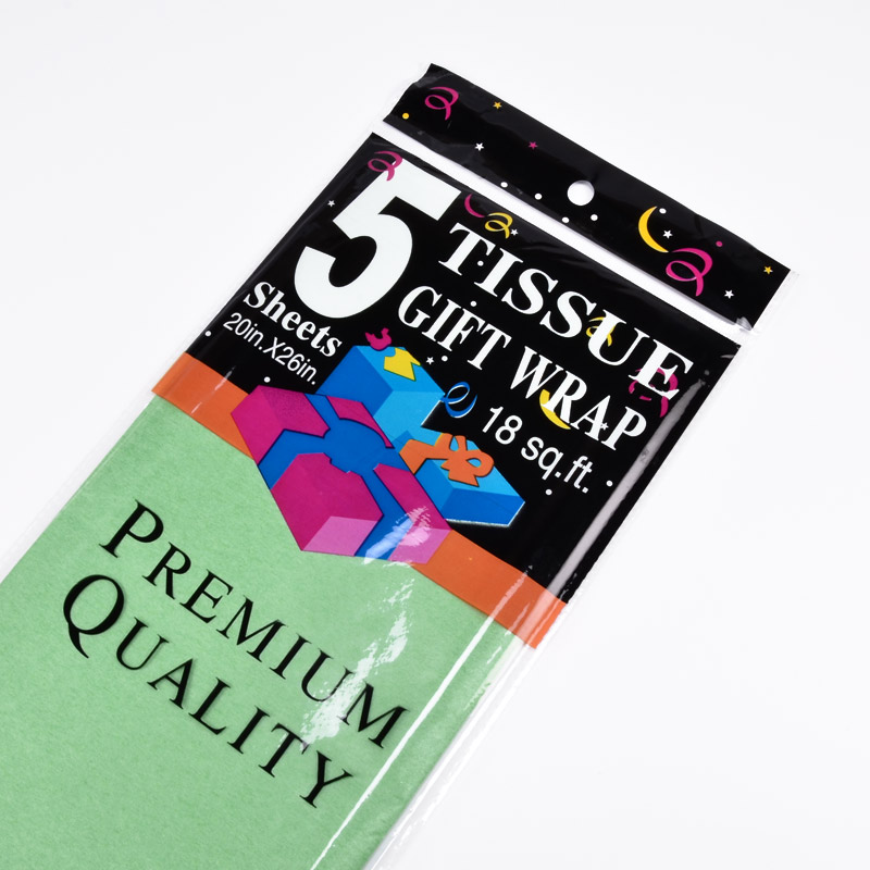 Бумага тишью, 65х50 см, Салатовая (UPK-051302)