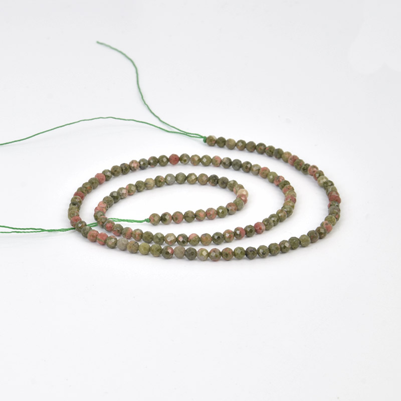 Намистини Унакіт, Натур. камінь, 3 мм, Круглі грановані (BUS-058200)