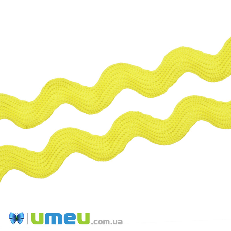 Тасьма березка, 10 мм, Жовта (LEN-042259)