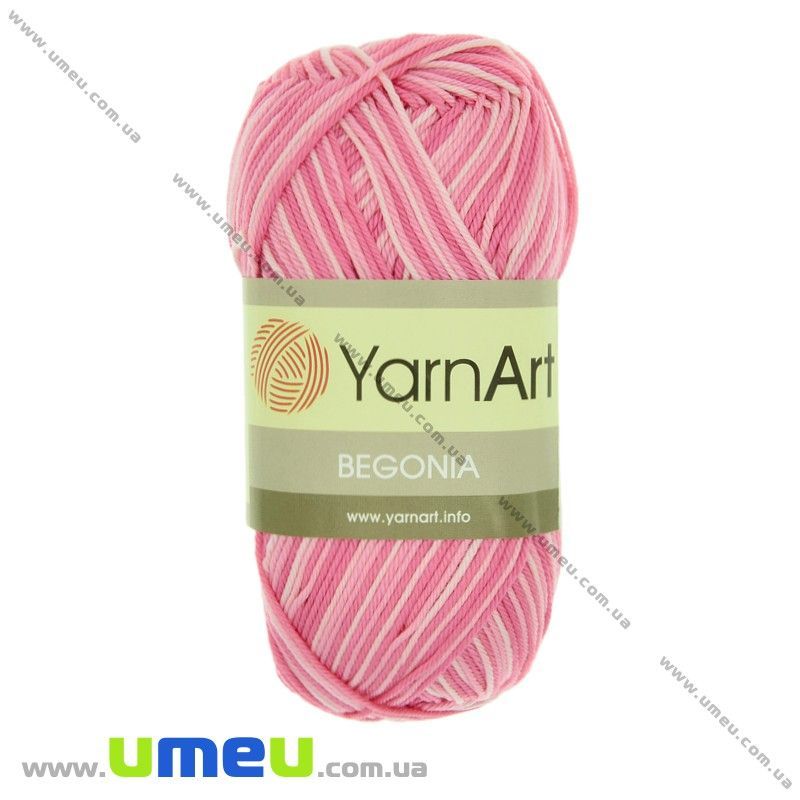 Пряжа YarnArt Begonia Melange 50 г, 169 м, Розовая 0377 (YAR-025087)