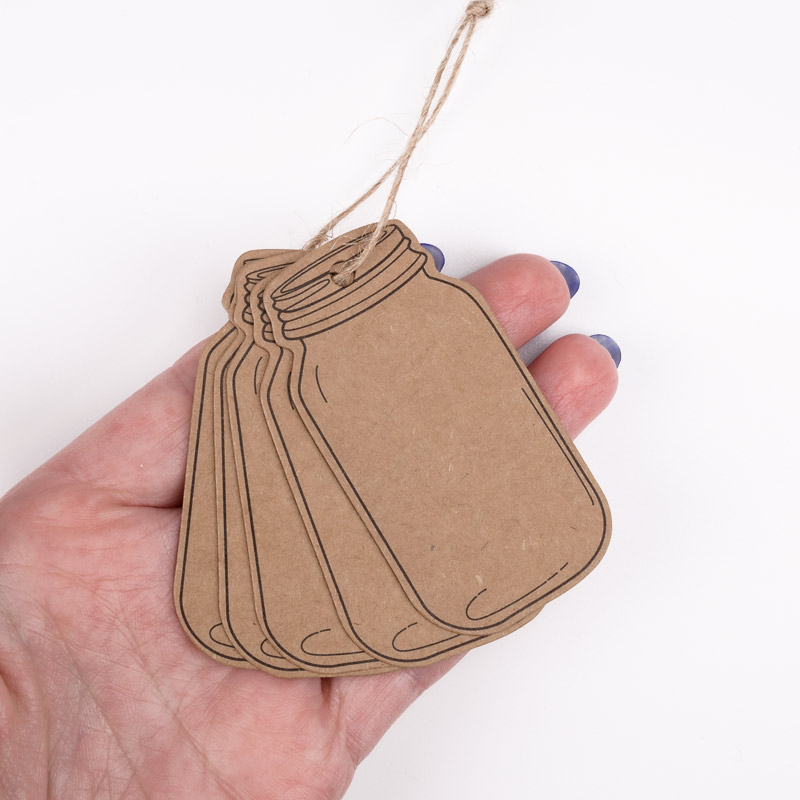 Бірки для подарунків, Банка, 65х35 мм, Крафт (UPK-056650)