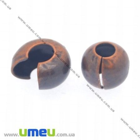 Бусины зажимные Кримп, 5 мм, Медь (BUS-012409)
