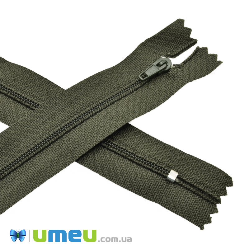 Молния спиральная неразъемная, 18 см, Тип 3, Хаки (ZIP-045101)