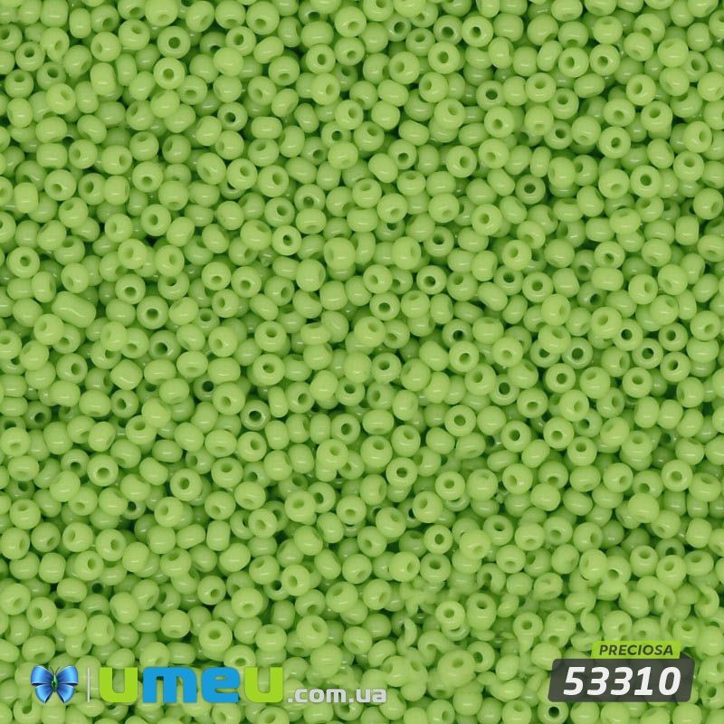 Бисер чешский 14/0, №53310, Салатовый, Натуральный (BIS-044932)