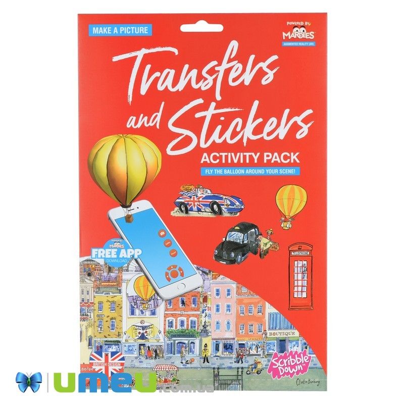 Набір перевідних наклейок Scribble Down з онлайн додатком Лондон (DIF-043418)