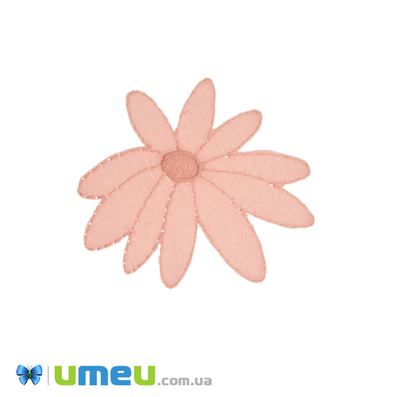 Термоаппликация Ромашка, 6х 5,5 см, Персиковая (APL-042414)