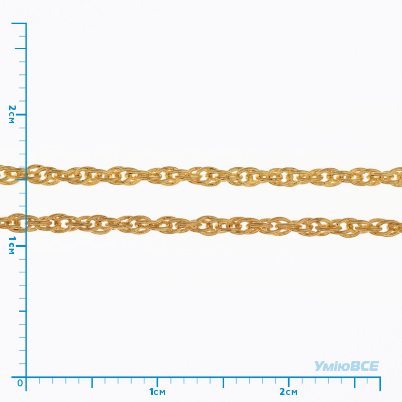 Цепь, Золото, 2х1 мм (ZEP-040211)
