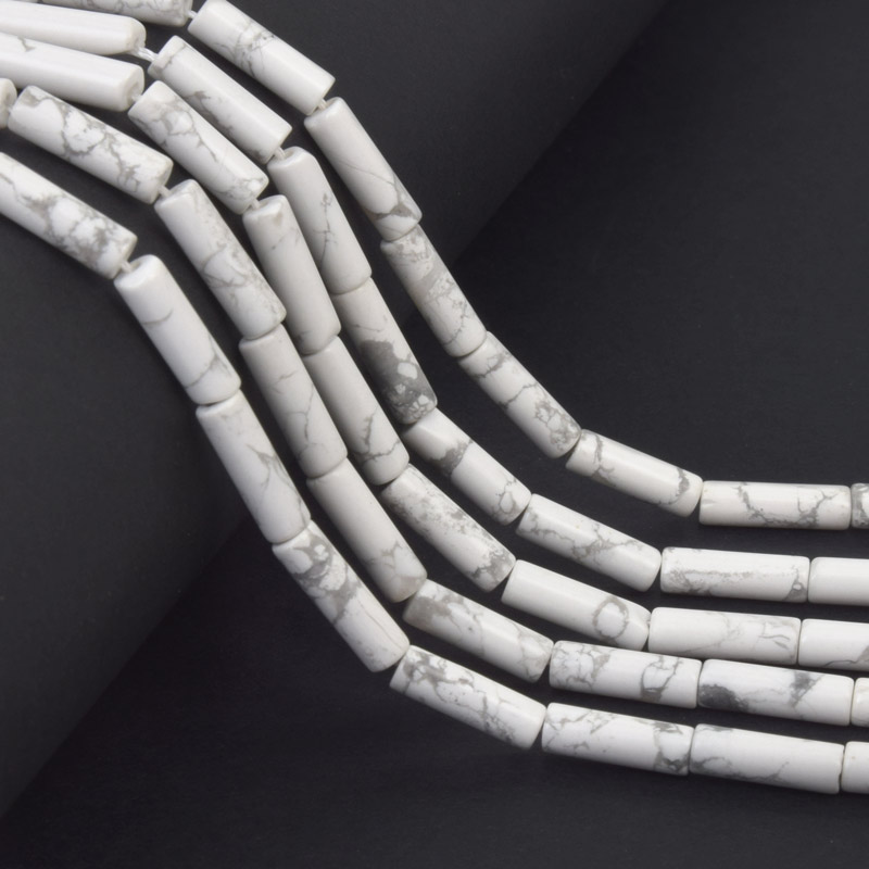 Бусины Говлит, Натур. камень, 13-14 мм, Боченок (BUS-058155)