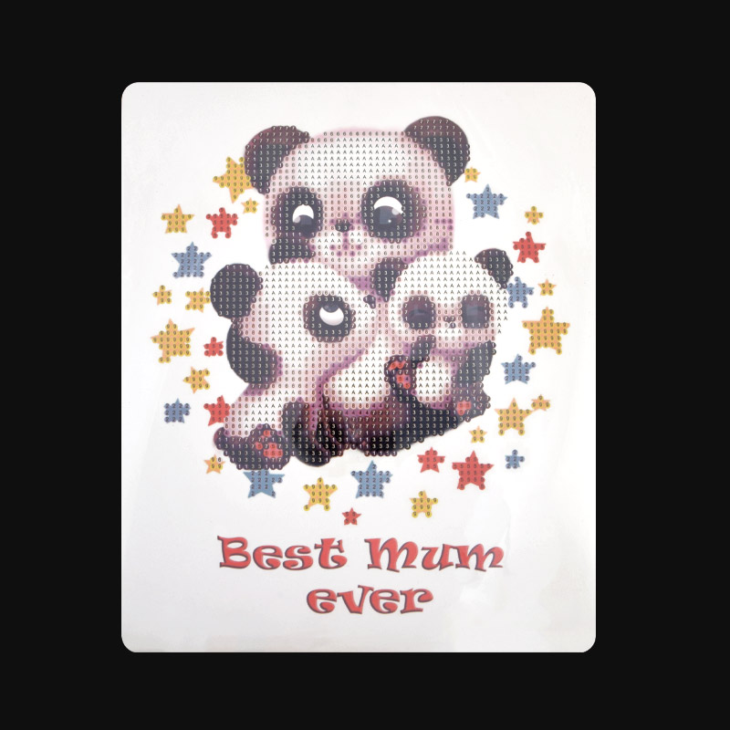 Набір алмазного живопису на картоні 25х21 см, Best mum ever Панди (SXM-059104)