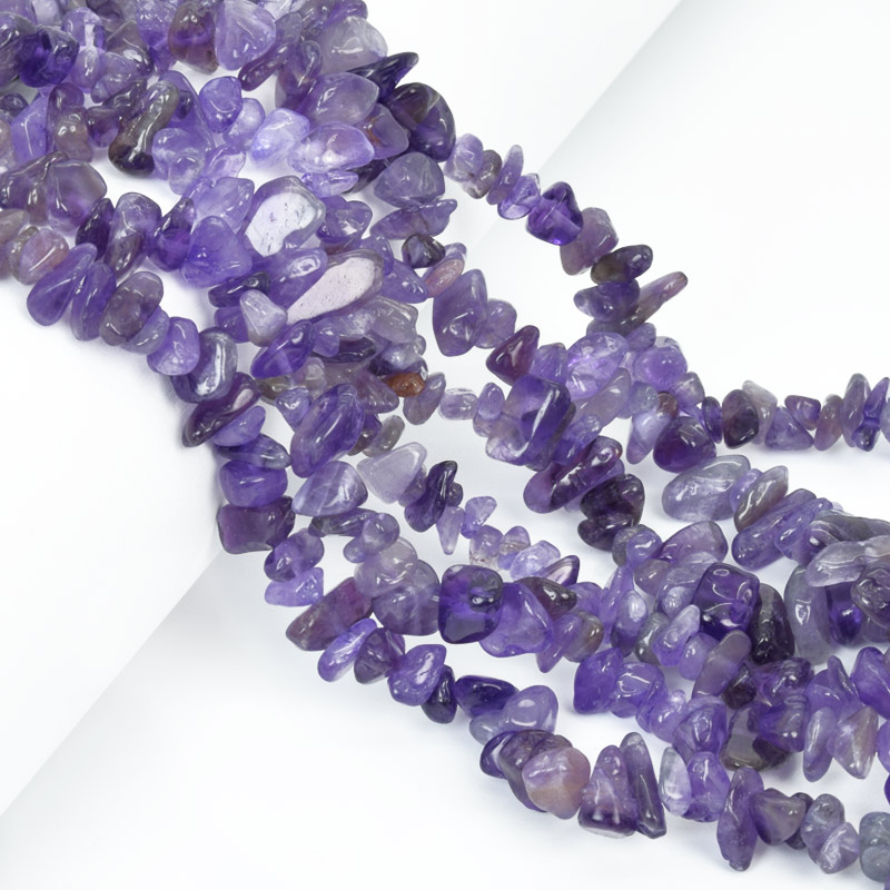 Намистини (скол) Аметист, Натур. камінь, 5-8 мм (79-80 см) (BUS-057717)