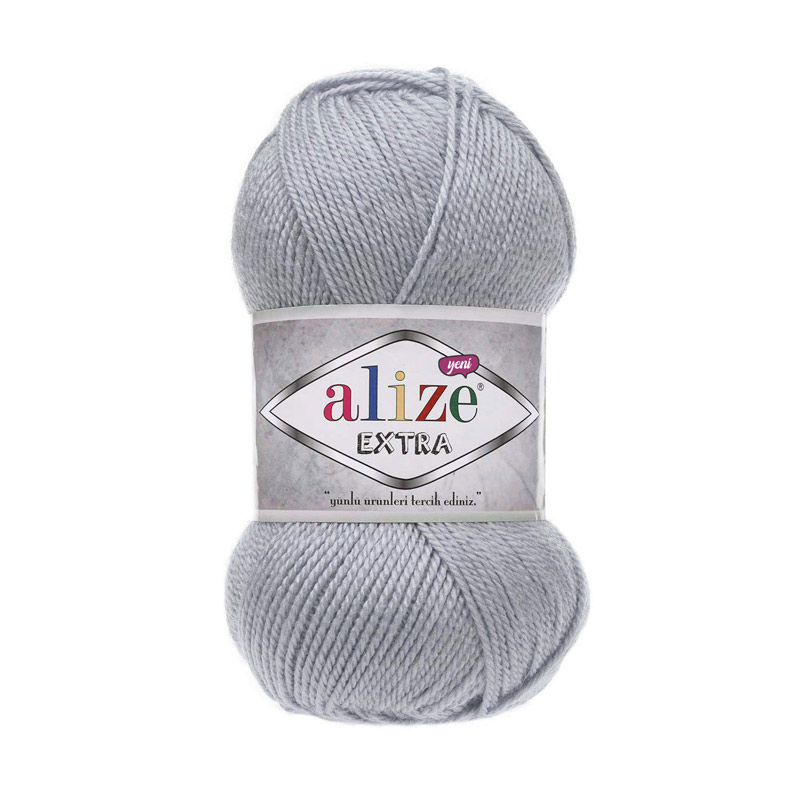 Пряжа Alize Extra 100 г, 220 м, Сіра 52 (YAR-060200)
