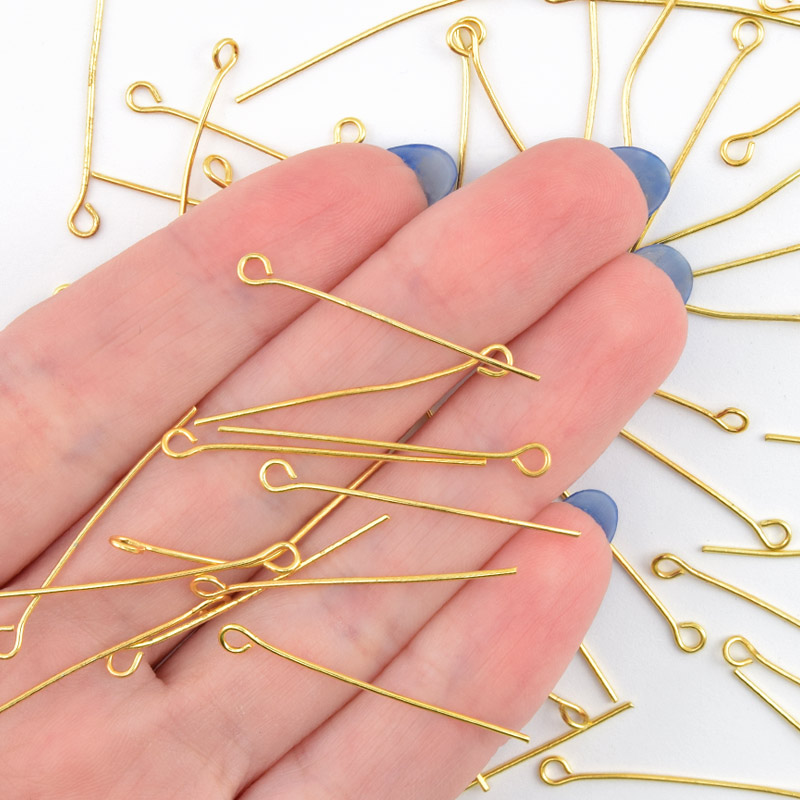 Булавки, Золото, 3,0 см, 0,7 мм (PIN-056167)