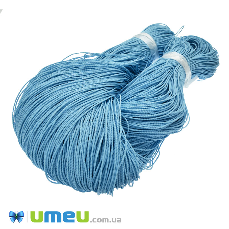 Полиэстеровый шнур крученый, 1 мм, Голубой(LEN-047429)