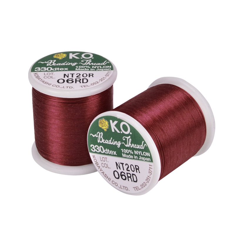 Нитка для бісеру KO 06, Червона, 50 м (MUL-053166)