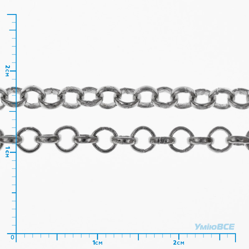 Цепь, Темное серебро, 2,5 мм (ZEP-056055)