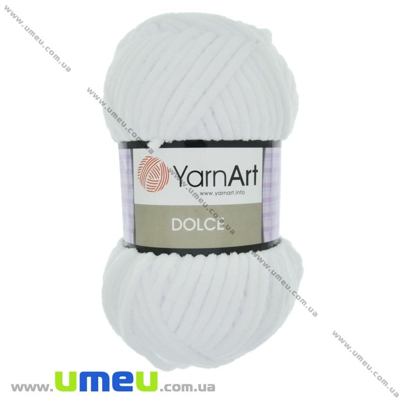 Пряжа YarnArt Dolce 100 г, 120 м, Біла 741 (YAR-029684)