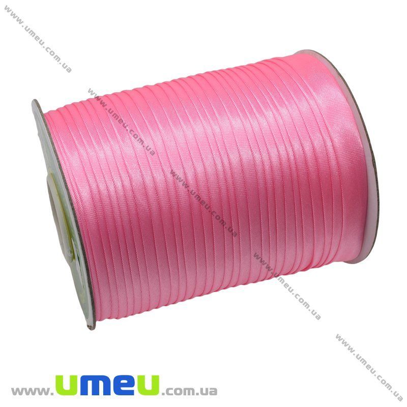 Атласна коса бейка, 15 мм, Рожева (LEN-010341)