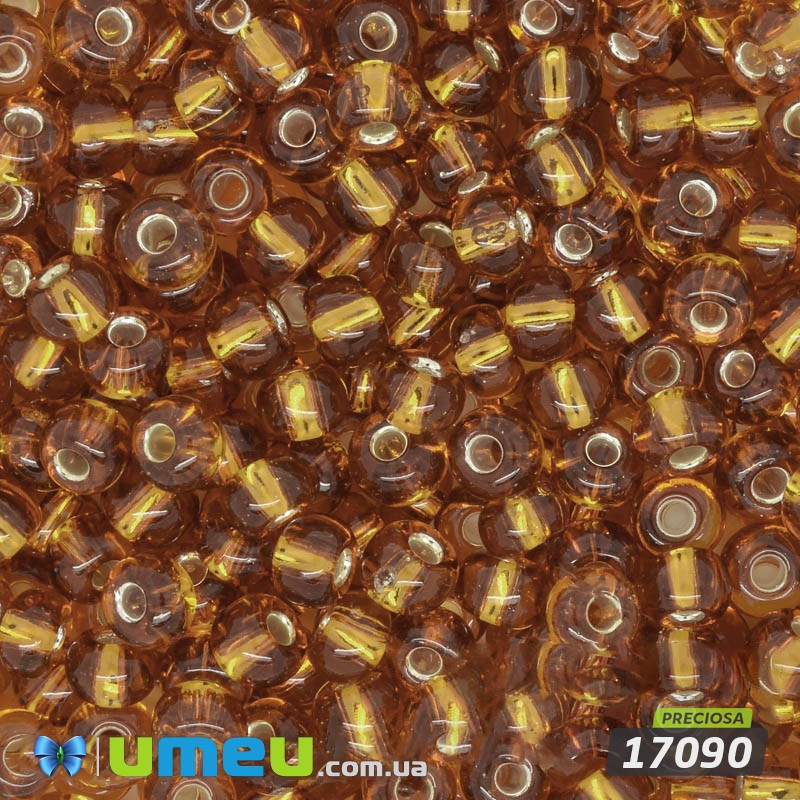 Бисер чешский 4/0, №17090, Золотистый, Блестящий (BIS-034270)