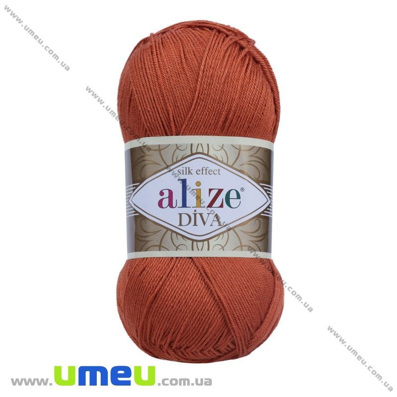 Пряжа Alize Diva 100 г, 350 м, Кирпичная 36 (YAR-029460)