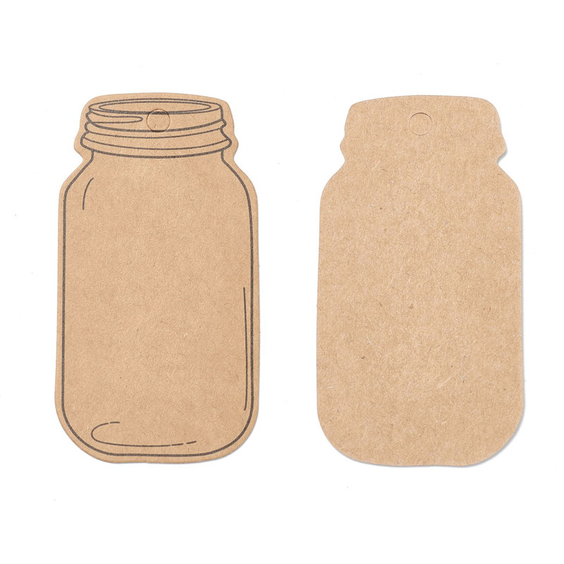 Бірки для подарунків, Банка, 65х35 мм, Крафт (UPK-056650)
