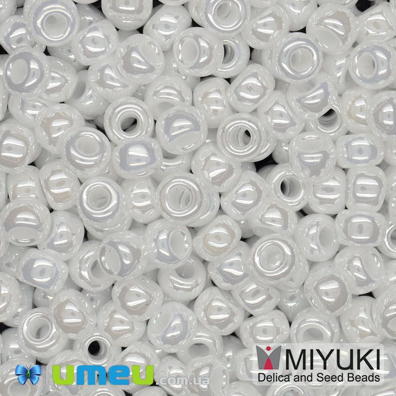 Бисер японский Miyuki круглый RR 6/0 №528, Белый (BIS-046030)