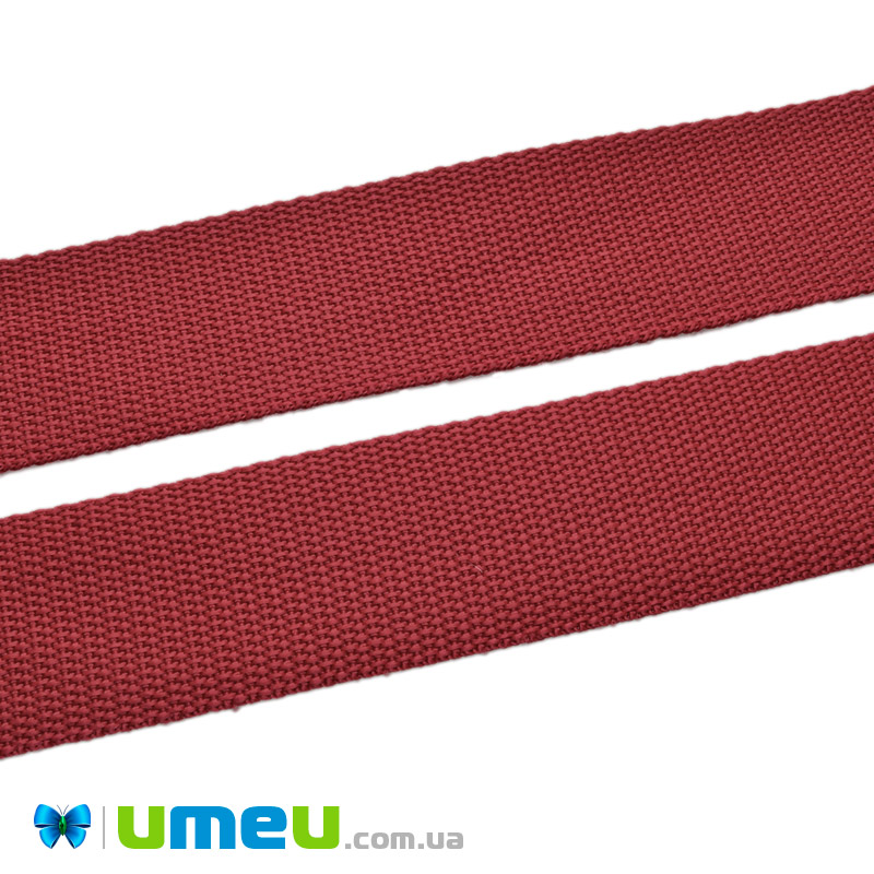 Стрічка ремінна для рюкзаків (стропа), 40 мм, Червона (LEN-040933)