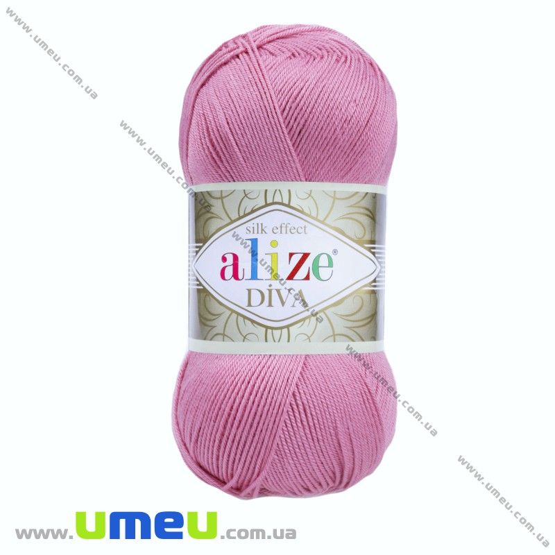 Пряжа Alize Diva 100 г, 350 м, Рожева 178 (YAR-029456)