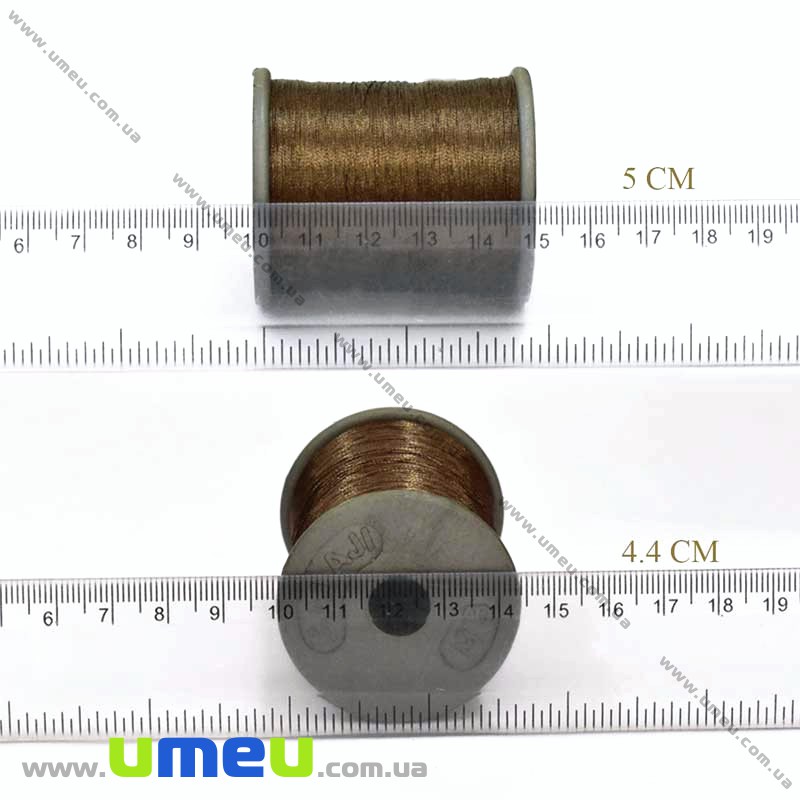 Нить металлизированная 0,1 мм, Коричневая (KNT-028179)