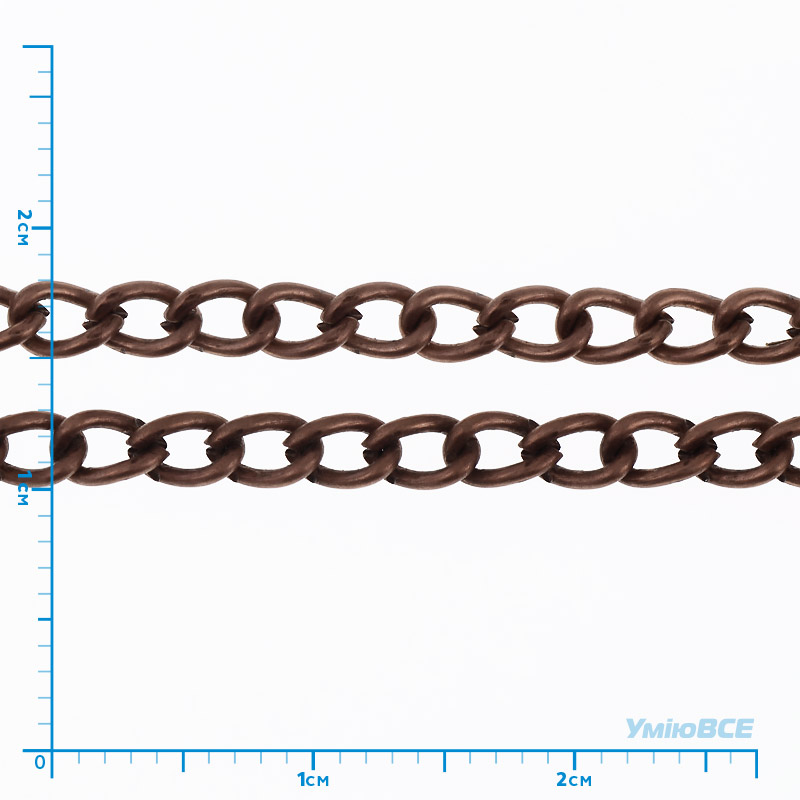 Цепь, Медь, 3,7х2,5 мм (ZEP-008373)