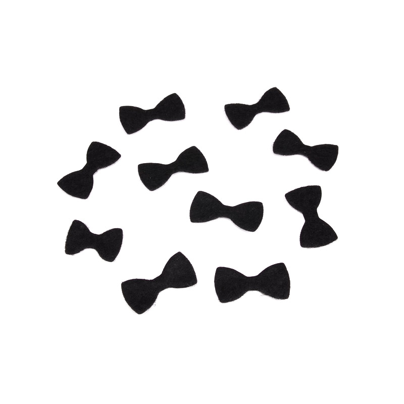Декоративное изделие из фетра Бантик, 2,5х1,5 см, Черный (FLT-056525)