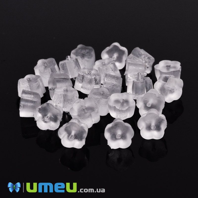 Заглушки для пусетів силіконові, Прозорі, 4х2,5 мм (OSN-049146)