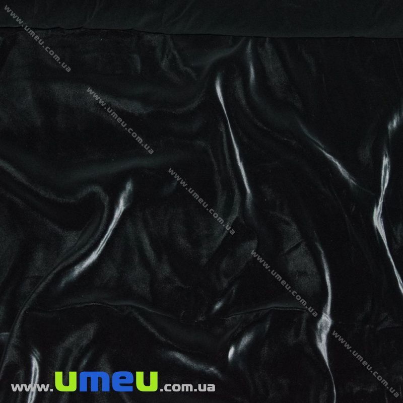 Бархат итальянский шелковый, Ширина 20 см, Черный (TKN-036627)