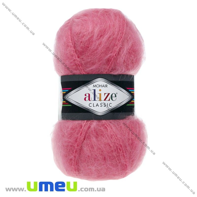 Пряжа Alize Mohair Classic 100 г, 200 м, Рожева 170 (YAR-029595)