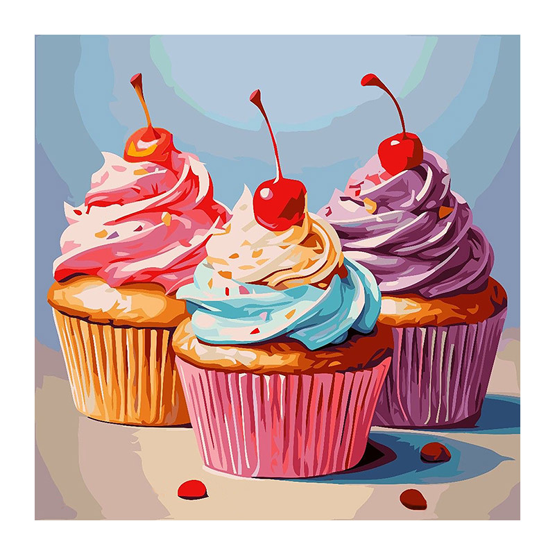 Набір алмазного живопису на підрамнику 30х30 см, Тріо смаколиків (SXM-061158)